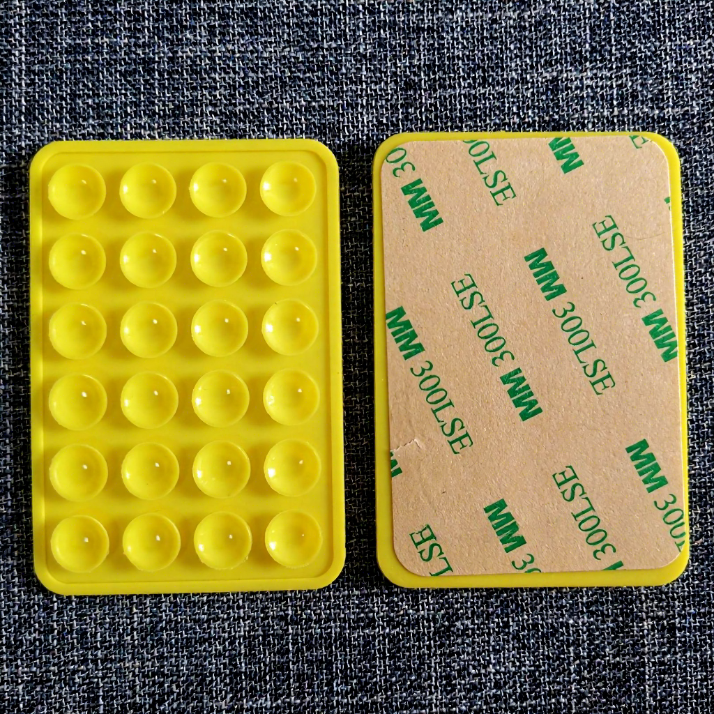 Yellow with adhesive-thickened 24 square suction cups