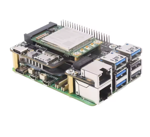 Waveshare PCIe a MiniPCIe/Gigabit Ethernet/USB 3,2 Gen1 HAT, compatible con interfaz MiniPCIe Módulo 4G, Raspberry Pi 5 HAT - Product Image 1