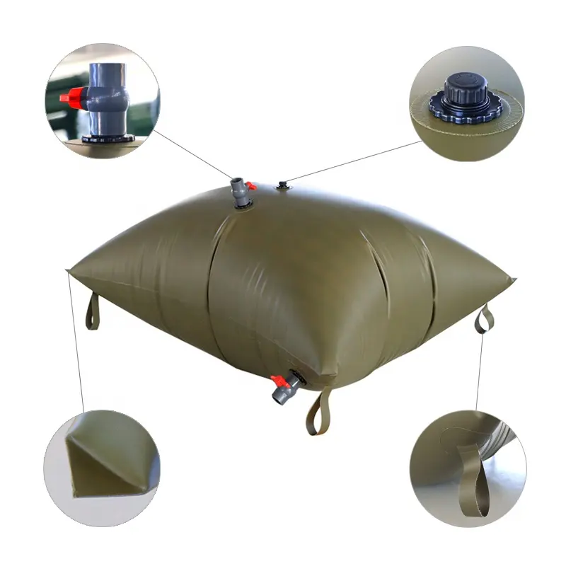 Tanque de almacenamiento de vejiga de agua PVC almohada tanque subterráneo de riego de plástico agrícola personalizado de fabricante