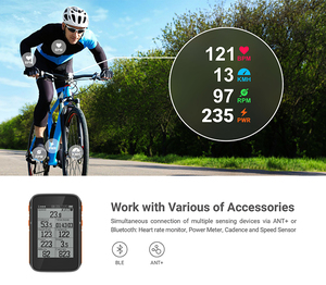 Ordenador de rendimiento GPS para bicicleta, dispositivo que incluye Sensor de velocidad y cadencia y Monitor HR - Product Image 4