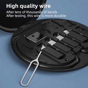 2025 60w快速充电USB Type-C微型电缆套件，带sim卡座多端口USB充电适配器，适用于手机旅行 - Product Image 2
