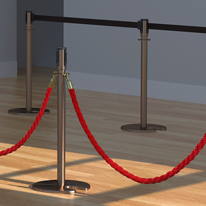 2025 ngân hàng mới hàng đợi đứng có thể thu vào nhung vành đai thép không gỉ <span class=keywords><strong>stanchion</strong></span> bài bạc/titan vàng/đen vàng ánh sáng rào cản - Product Image 2