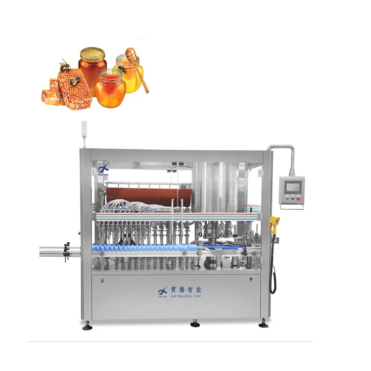 Machine de remplissage automatique à grande vitesse Machine de capsulage Machine à étiqueter pour pots de miel Ligne de suivi de remplissage et d'emballage
