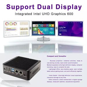 Ascosk Aluminium Alloy <strong>Embedded</strong> Mini Pc 2.7gbs 2 Lan Firewall J4125 Fanless Mini Pc <strong>X86</strong> Firewall Router <strong>Board</strong> Industrial <strong>Compute</strong> - Product Image 5