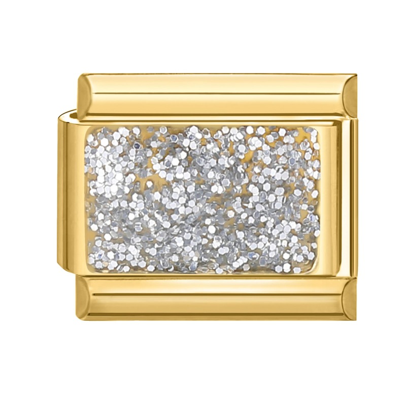 Fond doré avec des paillettes argentées