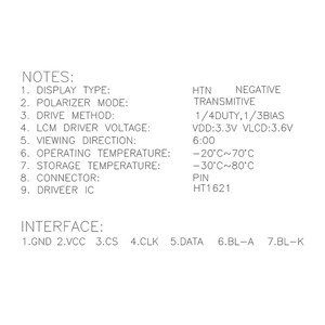 Vendita del produttore su misura segmento COB schermo di visualizzazione LCD e modulo con interfaccia HT1621 SPI per amplificatore di segnale Controller - Product Image 6