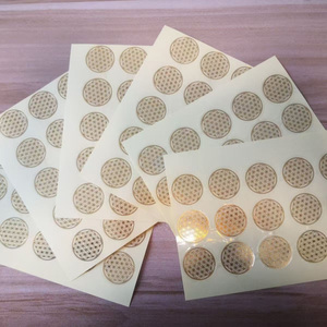 Custom Thin Electroform Gold Nickel 3D Logo Transfer Embossed <strong>Decals</strong> Metallic Letters Labels for False Eyelashes Mascara UV - Product Image 1