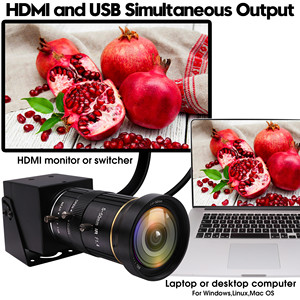 ELP ad alta velocità H.264 4K 60FPS USB fotocamera 3.0 con HD MI 4K 60FPS uscita simultaneamente Webcam per Live Streaming Online insegnamento