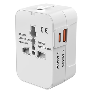 Adaptador de corriente de conmutación universal adaptador de viaje mundial todo en uno puertos de carga USB tipo c