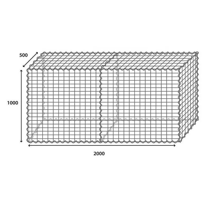 2024 Gabion Mesh Basket Cage Wire Galvanized Steel Outdoor Stone Basket