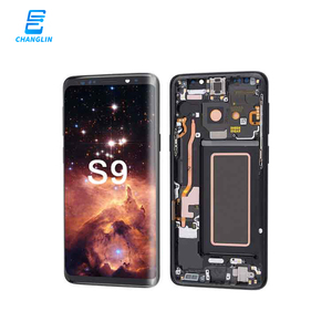 อะไหล่หน้าจอสัมผัส LCD สำหรับ Samsung S9พร้อมกรอบ