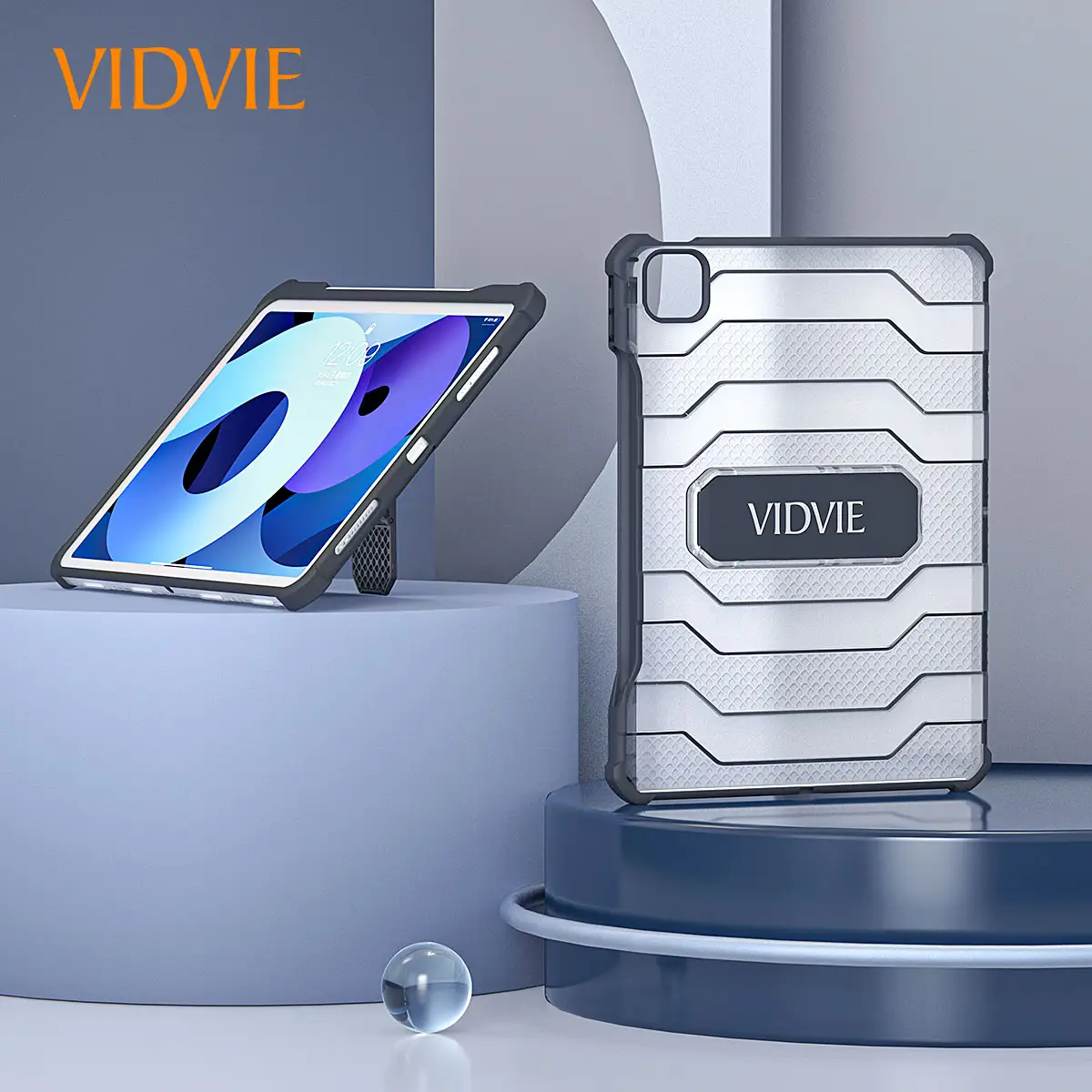 Vidvie Compact Tpu Pc Transparant Schokbestendig Pad Case Cover Met Potlood Slot Voor Ipad Air Pro Mini