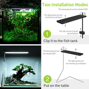 週aqua S400 BluetoothコントロールCycly Timer調光RGB UV LED 40cm植物ライト拡張可能なブラケット付きLED水族館ライト - Product Image 2
