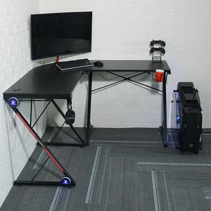 Mesa de juegos para ordenador en forma de L, soporte de Monitor grande de esquina redonda, escritorio de Pie ajustable para Pc - Product Image 2