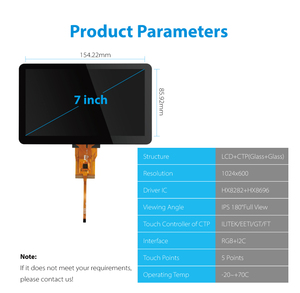 Módulo de pantalla táctil de 7 pulgadas Unión óptica 1024*600 Pantalla táctil LCD IPS Pantalla LCD TFT de 7 "con pantalla táctil capacitiva - Product Image 3