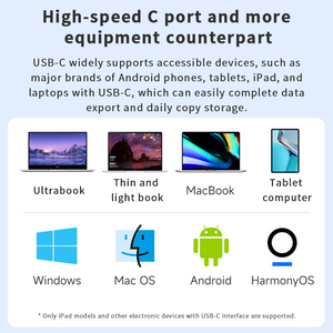 高速256G USB 3.2闪存驱动器定制手机双C接口金属材料可定制USB闪存驱动器