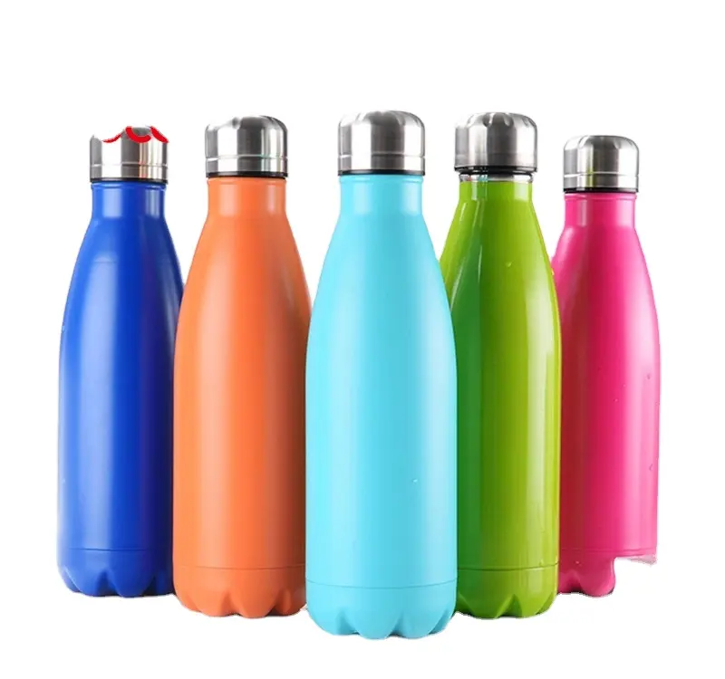 Botella de agua térmica deportiva, sin BPA, 350 ML, 500 ML, 750 ML, 1000 ML, doble pared, de acero inoxidable