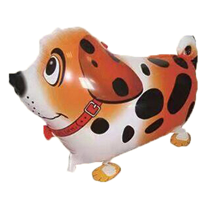 marcher avec des chiens tachetés orange