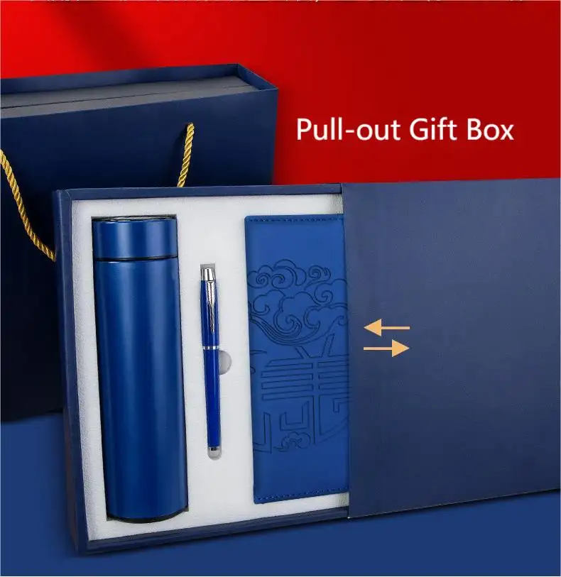 Hadiah kantor terisolasi Mug payung Notebook Set hadiah Vip hadiah Logo perusahaan disesuaikan hadiah bisnis Set