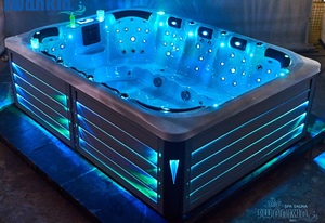 12 Personen <span class=keywords><strong>Embedded</strong></span> Whirlpool Bad Tube Big SPA Massage Outdoor Swim Spa Pool Outdoor Modern für Smart Controlled