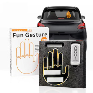 Upgraded Middle Finger <strong>Led</strong> Fun Cool Car Light Accessory for Car Rear Windshield - Product Image 5