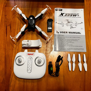 Syma X22SWクアッドコプターRCドローンWIFIカメラ2.4Ghz 4軸リモコンヘッドレスモードセット高さ3DフリップおもちゃVS X22Wを更新