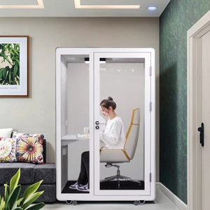 ห้องโดยสารอินเตอร์คอมสองคนทันสมัย, 37dB ดีไซน์โมดูลโมดูลโมดูลกันเสียงติดตั้งได้อย่างรวดเร็วสำหรับบ้านสำนักงานและออฟฟิศ - Product Image 2