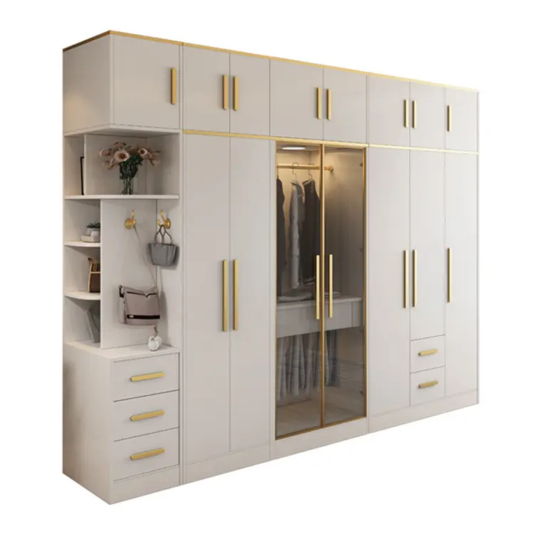 Miglior prezzo nuovo Design armadio con ante scorrevoli armadio personalizzato progetto appartamento armadio all'ingrosso