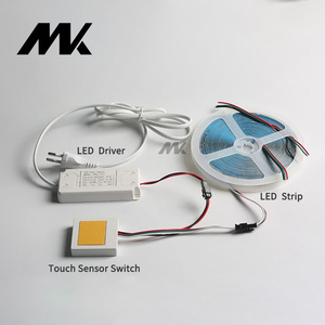 12v/24v 5A 60w单键触摸调光开关电容式传感器，带三色发光二极管智能感应开关，用于浴室镜子 - Product Image 6