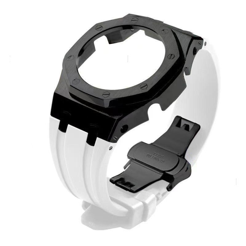 Black case-white band