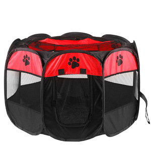 Küçük kediler ve köpekler için dayanıklı taşınabilir Pet kamp çadır ev çizgili desen - Product Image 6