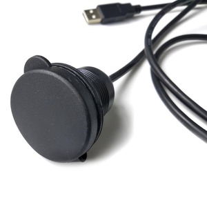 USB AF TO AM แผงพอร์ตคู่ยูเอสบีกั้นเป็นช่องต่อ USB ทรงกลม IP67สายถั่วฝาครอบ PVC - Product Image 3
