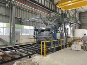 H kiriş çelik için yüksek verimli % makaralı konveyör geçiş tipi tekerlek Blaster | Elektrik ve yakıt motoru | Shot püskürtmeli temizleme makinesi - Product Image 5