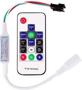 Контроллер светодиодных пикселей RF беспроводной мини 14 клавиш полноцветный RGB программируемые контроллеры для WS2811 WS2812B SK6812 - Product Image 1
