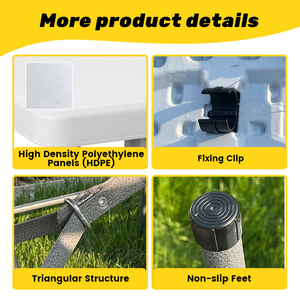 Di Động Ngoài Trời Gấp Bảng Bền HDPE Trắng Khung Sắt Trọng Lượng Nhẹ Kim Loại Thiết Kế Hiện Đại Đồ Nội Thất Ngoài Trời Cho Sân - Product Image 5