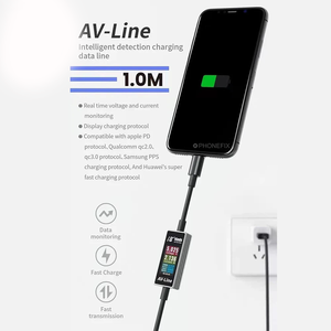 18kinds AV-Line Charging Data Line Detection 1.0m Current for Pad Phone Pod Type C for Android Fast Charge Voltage Brush Tester - Product Image 4