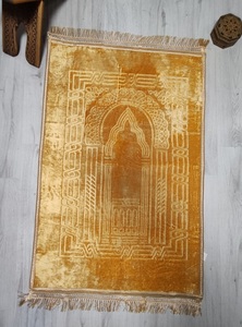 Toptan yeni tip kadife 80x120cm sajada seccade islam yetişkin ve çocuk için