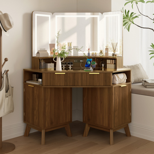Marron + MDF + Verre trempé