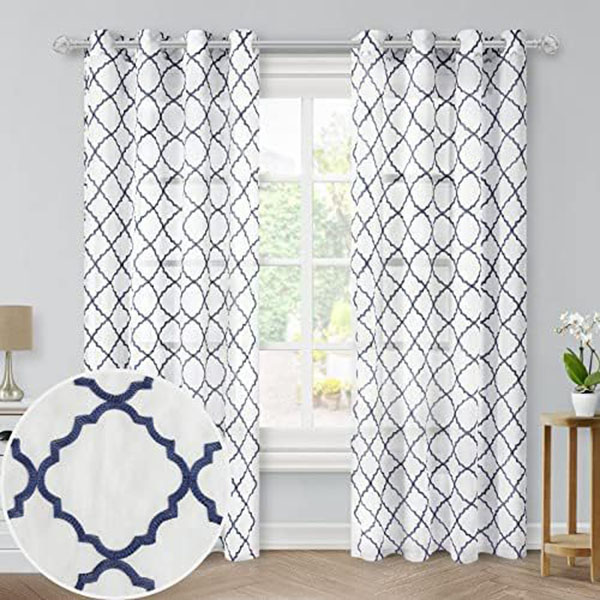Motif diamant bleu