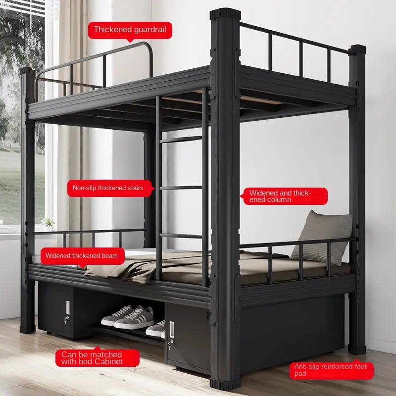 Hot satles metal iron bunk beds bunk frame bunk bed with double bed for adult