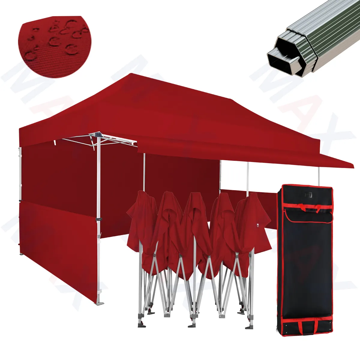 Schlussverkauf Luxus-Stahl-Outdoor-Zelt Pavillon 3 x 6 Kuppel-Vordach Pop-Up-Fabrik Großhandel für Messes & Veranstaltungen individuelles Logo