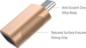 笔记本电脑平板手机用USB C至USB 3.0适配器超高速转换器适配器C型公到a型母