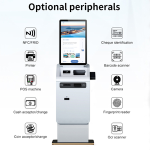 Kiosco DE SERVICIO DE autoimpresora táctil de 27 pulgadas, sistema POS, aceptador de monedas en efectivo, quiosco de pago, escáner de código QR para estacionamiento en aeropuerto - Product Image 3