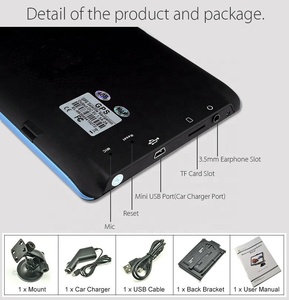 Bán hàng nóng Mediatek 256M/8GB FM 7 inch xe tải di động xe lái xe GPS navigation bản đồ miễn phí cho Pioneer - Product Image 6