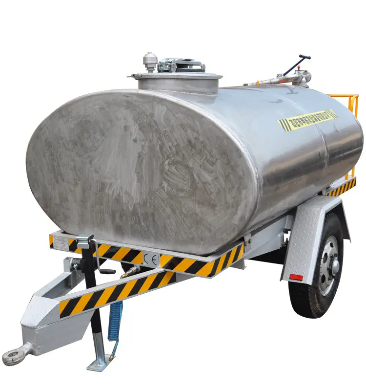 2wheel 304 material stainless steel water tanker with trailers for sale