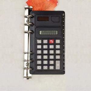 Calculadora de bolsillo con función portátil A5 A6 Mini Calculadora de 6 agujeros para Carpeta de hojas sueltas Notebook School Office Supply