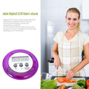 Mini contatore digitale casa cucina rotonda Display LCD digitale cucina conto alla rovescia conto alla rovescia di cottura allarme - Product Image 3