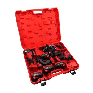 <strong>Kit</strong> <strong>Pro</strong> 18V - Perceuse a Percussion, Visseuse Impact, Meuleuse &amp; Marteau (4 Outils) Pour Chantiers <strong>Power</strong> Tools <strong>Kit</strong> Hand Tool Set - Product Image 4