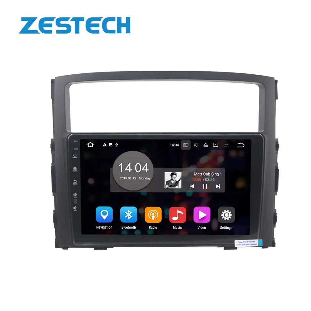 Zestch DVD ติดรถยนต์ระบบแอนดรอยด์12นิ้วสำหรับ Mitsubishi Pajero V97 2006 2007 2008 2009 2010 2011 GPS วิทยุสเตอริโอ