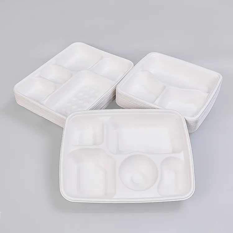 Высококачественная Толстая бумажная разлагаемая Экологичная коробка одноразовая коробка для завтрака, посуда, используемая в ресторанах